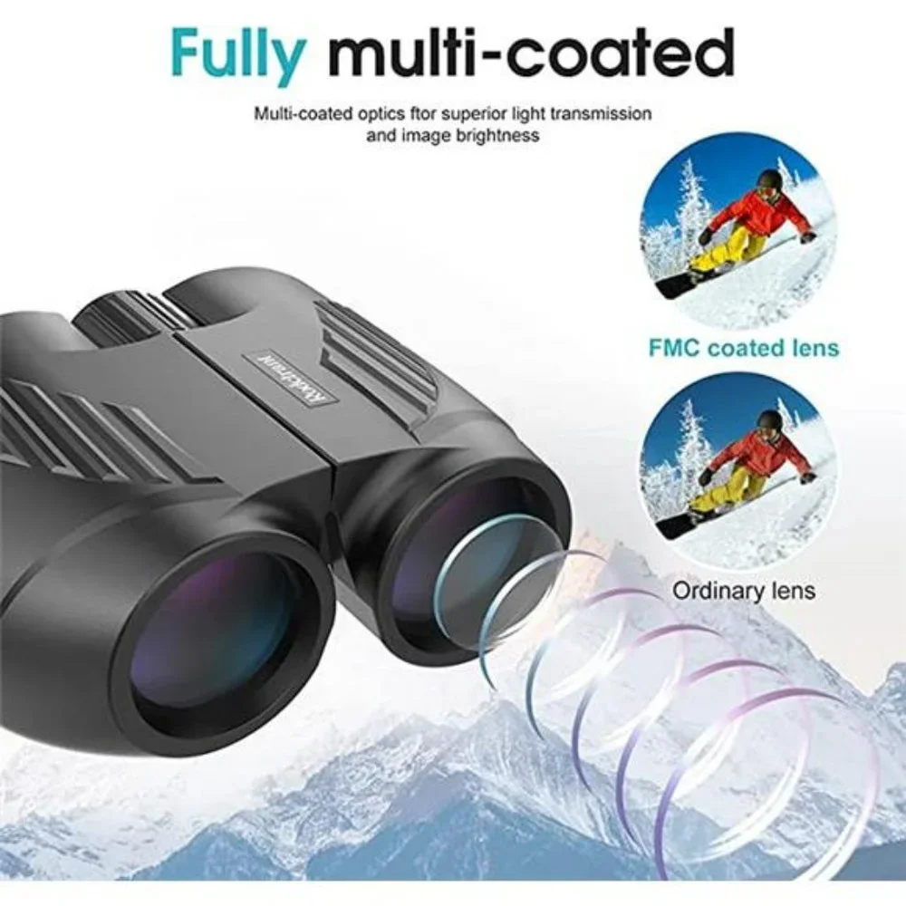 Binoculars 20x25 for Adults and Kids with Low Light Vision, Compact Binoculars